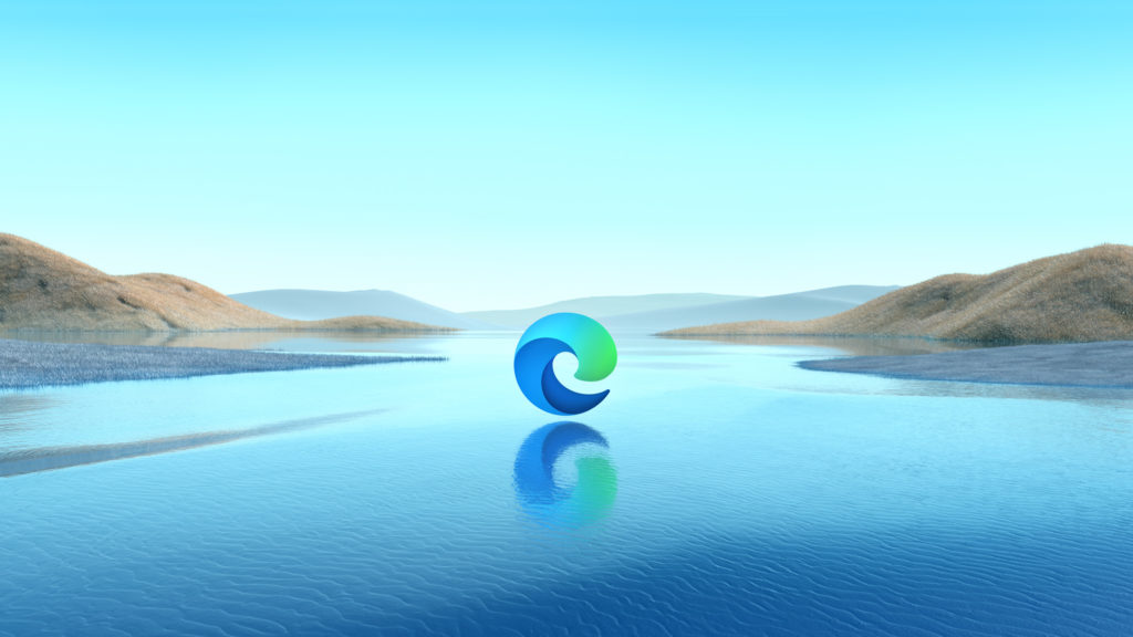 Microsoft Edge logo on background